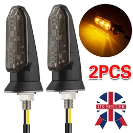 Product image of Motorcycle Amber Mini LED 12V Turn Signal Lights, 2-Pack