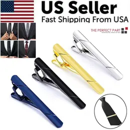 Product image of 4-Piece Stainless Steel Tie Clip Set, Gold, Black, Silver