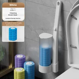 Disposable toilet brush-white-brush-replacement brush head-1 set