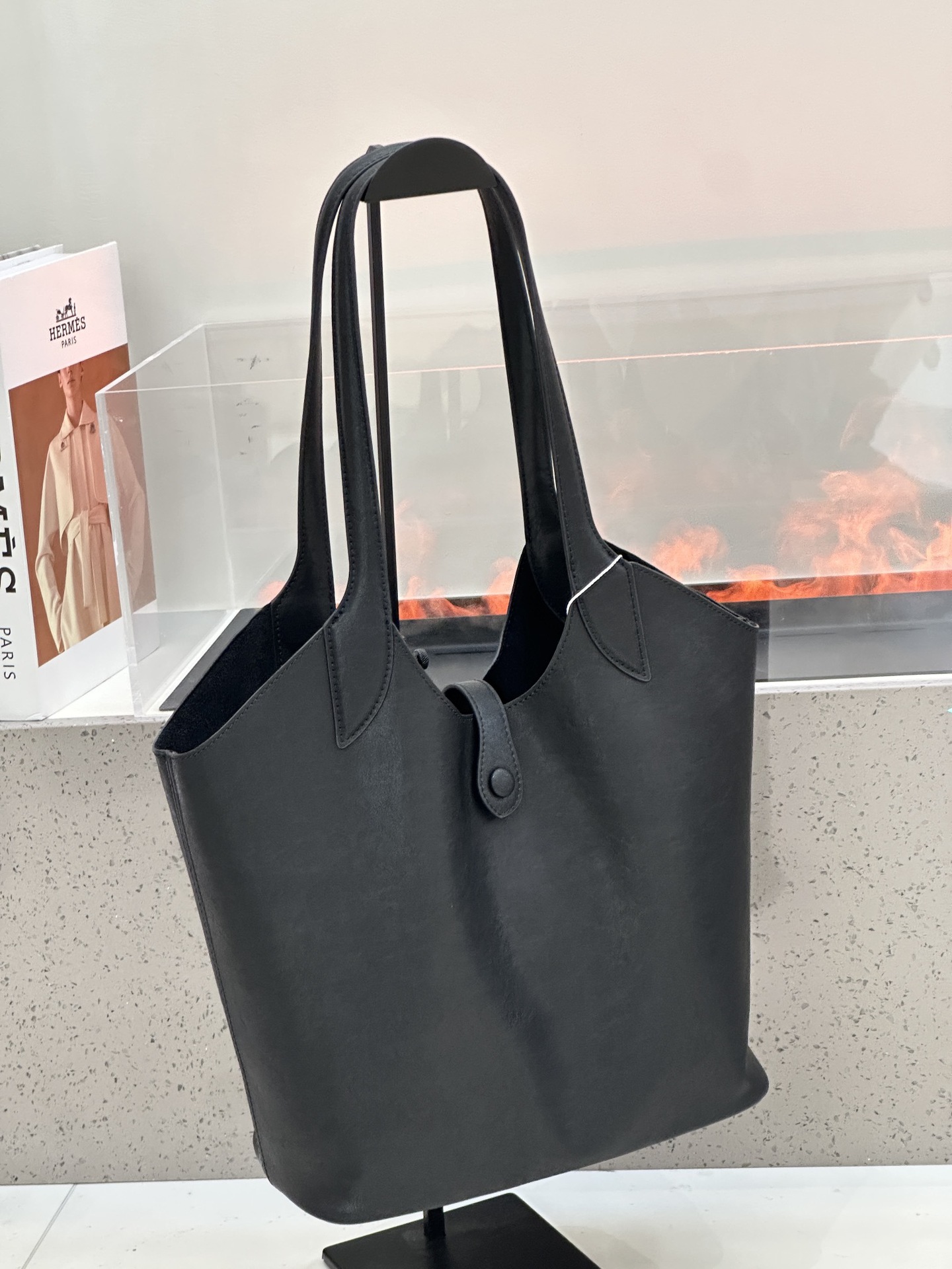 Minimalist High-end Style Basket Bag, New Autumn And Winter Genuine Leather Women's Bag, Roomy Shoulder Bucket Bag For Commuting