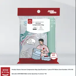 Vacuum compression bag-70 ‰ 100CM-including inflation pump-1 set