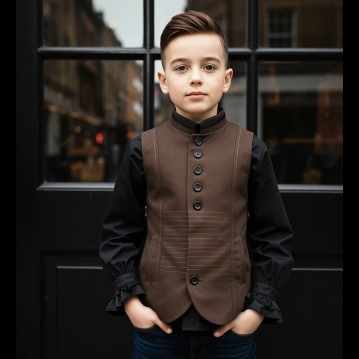 Boys  Vest Formal  Boy Wedding Ring Bearer Velvet Waistcoat Age 3-9Y