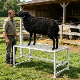 Product image of Livestock Stand, Adjustable Height, Metal Construction