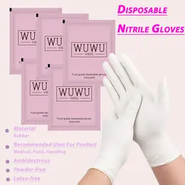 WUWUVISTA 30 Pairs Individually Packaged Disposable Nitrile Gloves New Food Grade TPE Latex Gloves Non-Slip Gloves Wax Accessories