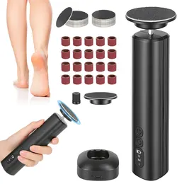 2 In 1 Electric Foot Callus Remover Nail Grinder Feet Care Kit For Women Rechargeable Foot File With 40 Sanding Discs Bands For Dead Skin Cracked Heels Home Salon Use