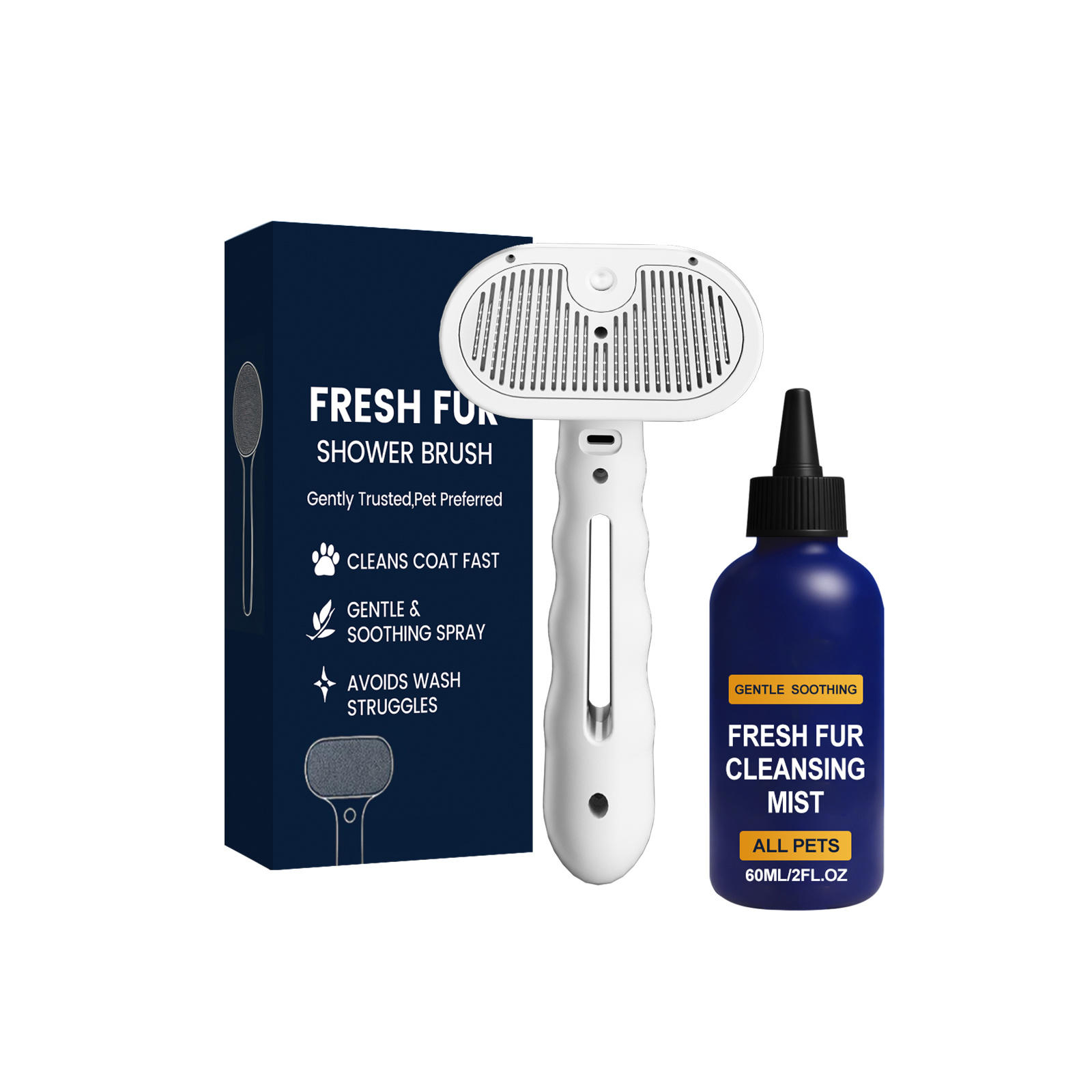 Main product image of Fresh Fur Pet Shower Brush, Smooth Combing Design