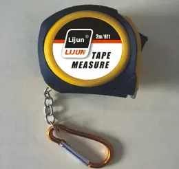 Holster climbing buckle tape measure-2m * 12.5 mm-ABS+PVC-black and yellow-1 piece