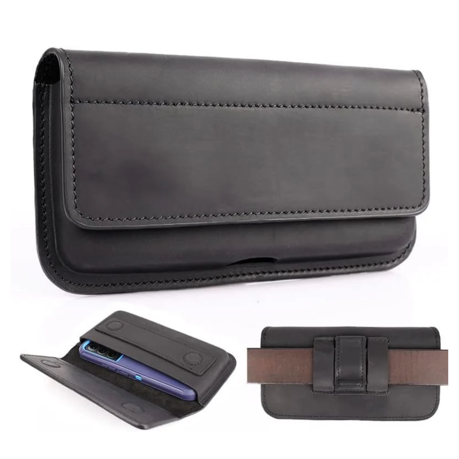 Main product image of Leather Phone Holster For  Magnetic Closure Belt Clip Leather Cell PhoneFit Protective Case On, XL,Black