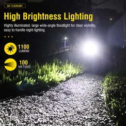 Product image of 1100LM 3LED Mini EDC Keychain Flashlight with UV Torch