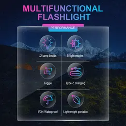 Product image of 800LM Pocket LED Tactical Flashlight, USB Rechargeable