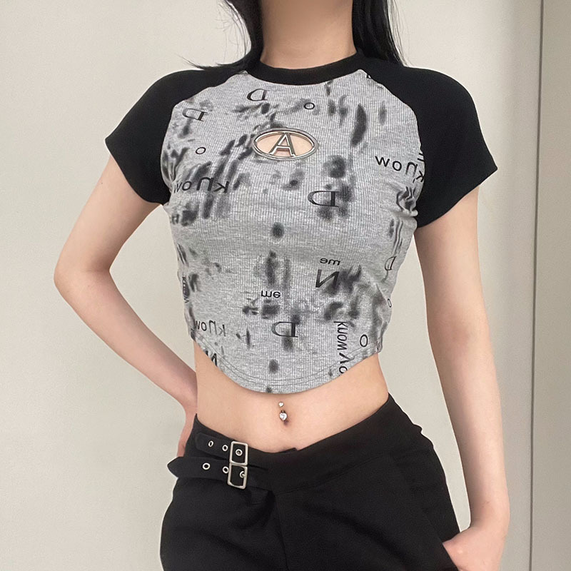 Women's Fashion Plunge Sleeve Swoosh Top