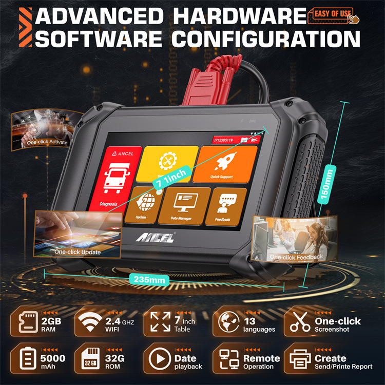 V5HD Truck Diagnostic Tool Mechanical Scanner