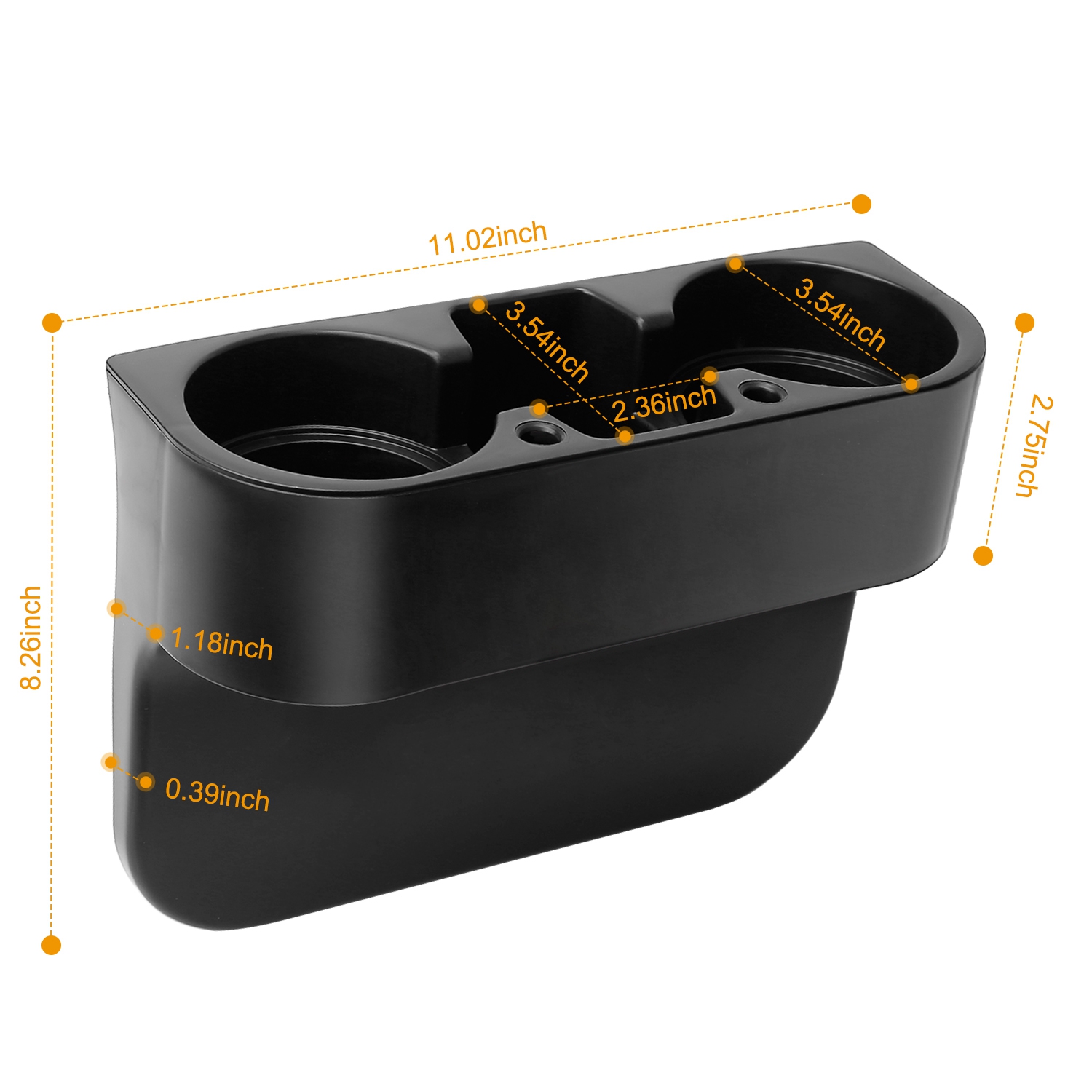 1Pc Car Seam Cup Holder Seat Gap Wedge Drink Storage Organizer Console Side Pocket Mount Stand For Pen Phone Bottle Sunglasses