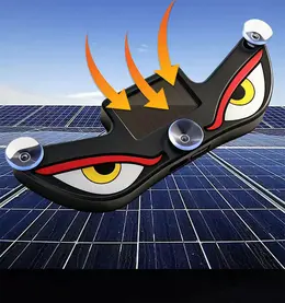 2026 New Car Accessories, Solar Devil Eyes LED Warning Light For Rear Windshield, Anti-rear Collision