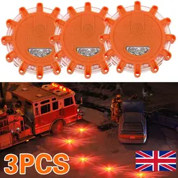 LED Warning Light Car Auto Amber Lamp Magnetic Flashing Strobe Beacon Emergency Batteries Not Included