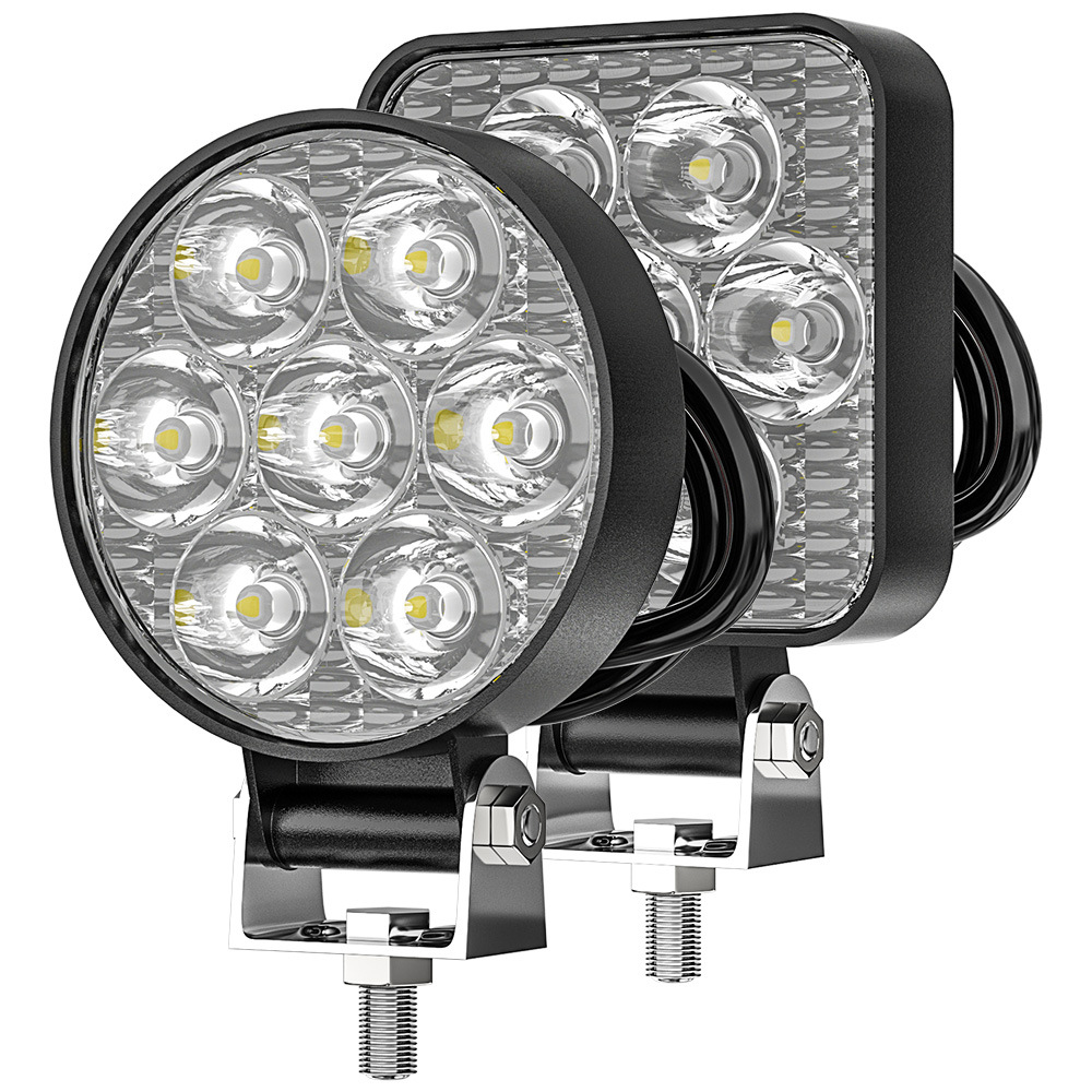 Automotive LED Work Light, 2.5-inch Round Square Forklift Light, Spotlight Engineering, Agricultural Machinery Auxiliary Lighting