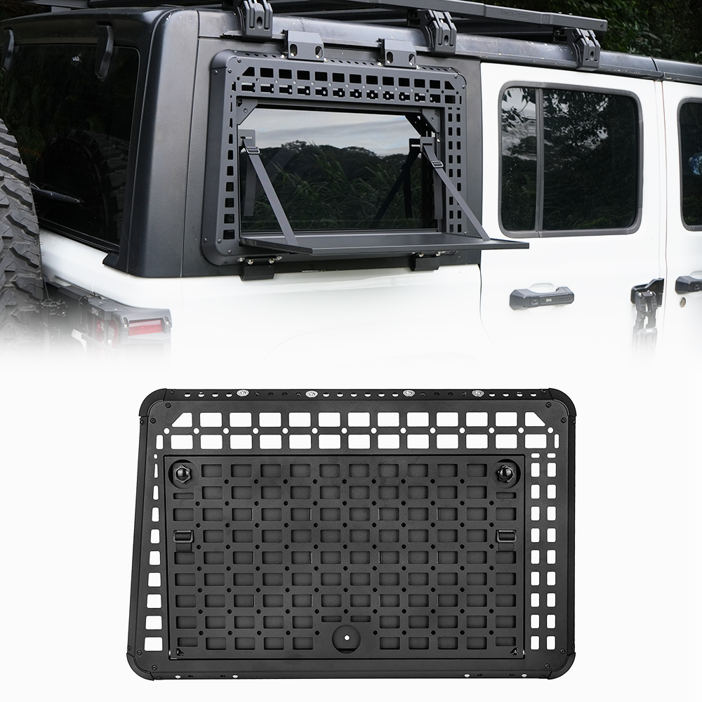 Rear Window Storage MOLLE Panel Flank Kit for MOLLE Accessories, Tactical Storage Panel Fits Jeep Wrangler JL 2018–2025, Passenger Side