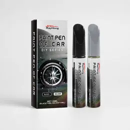 Product image of RAYHONG Black and Silver Wheel Touch-Up Paint Pen Set, 2 x 10 ml