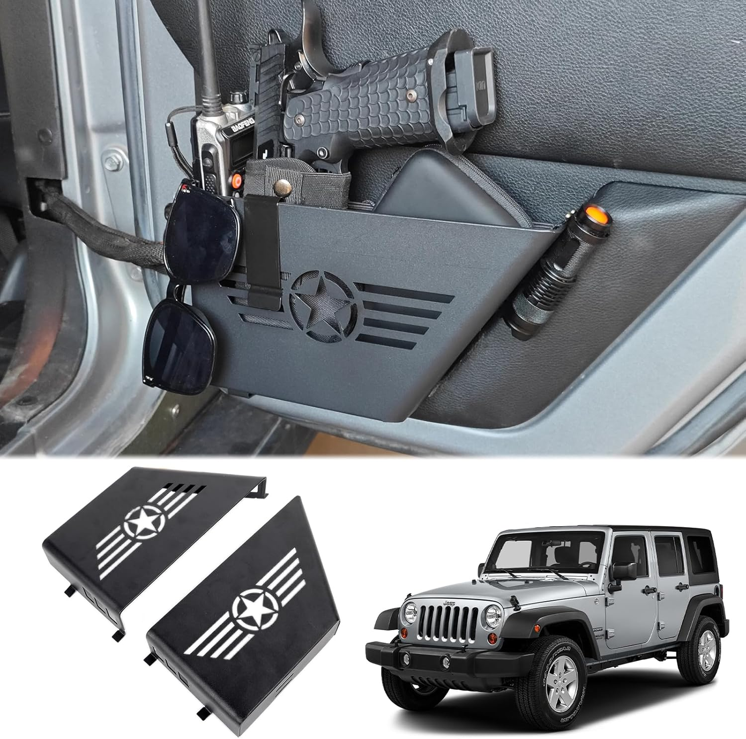 Main product image of Rear Door Storage Box, 2007-2018 Wrangler JK JKU 4-Door, 2-Piece Set
