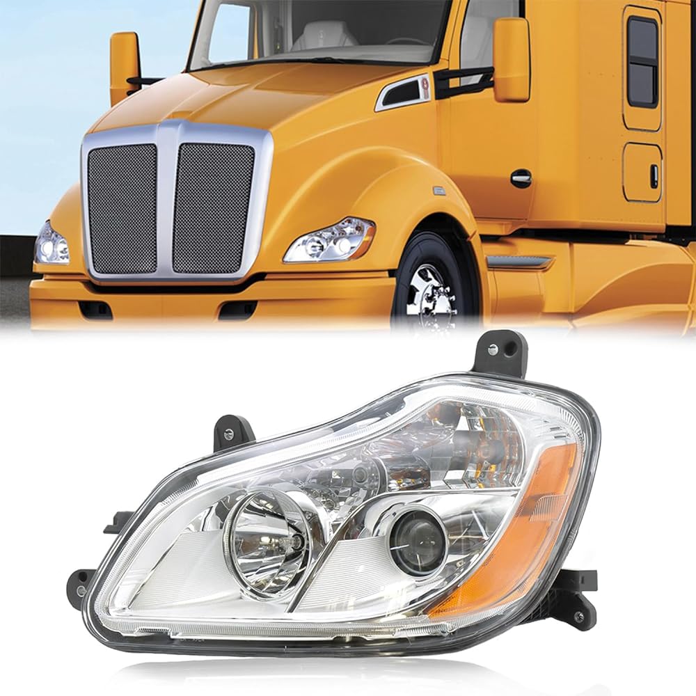 Main product image of Kenworth T680 2013-2021 Left Driver Halogen Headlight Assembly P54-6164-100