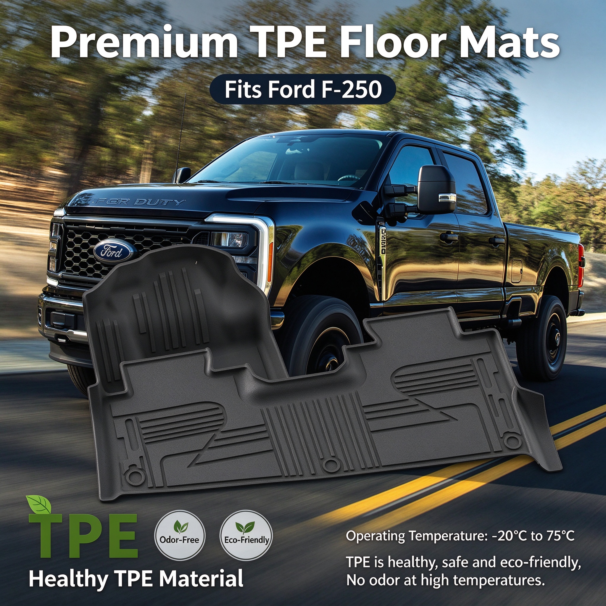 Main product image of Custom Fit TPE Floor Liners for F250 F350 F450 F550, 2017-2026