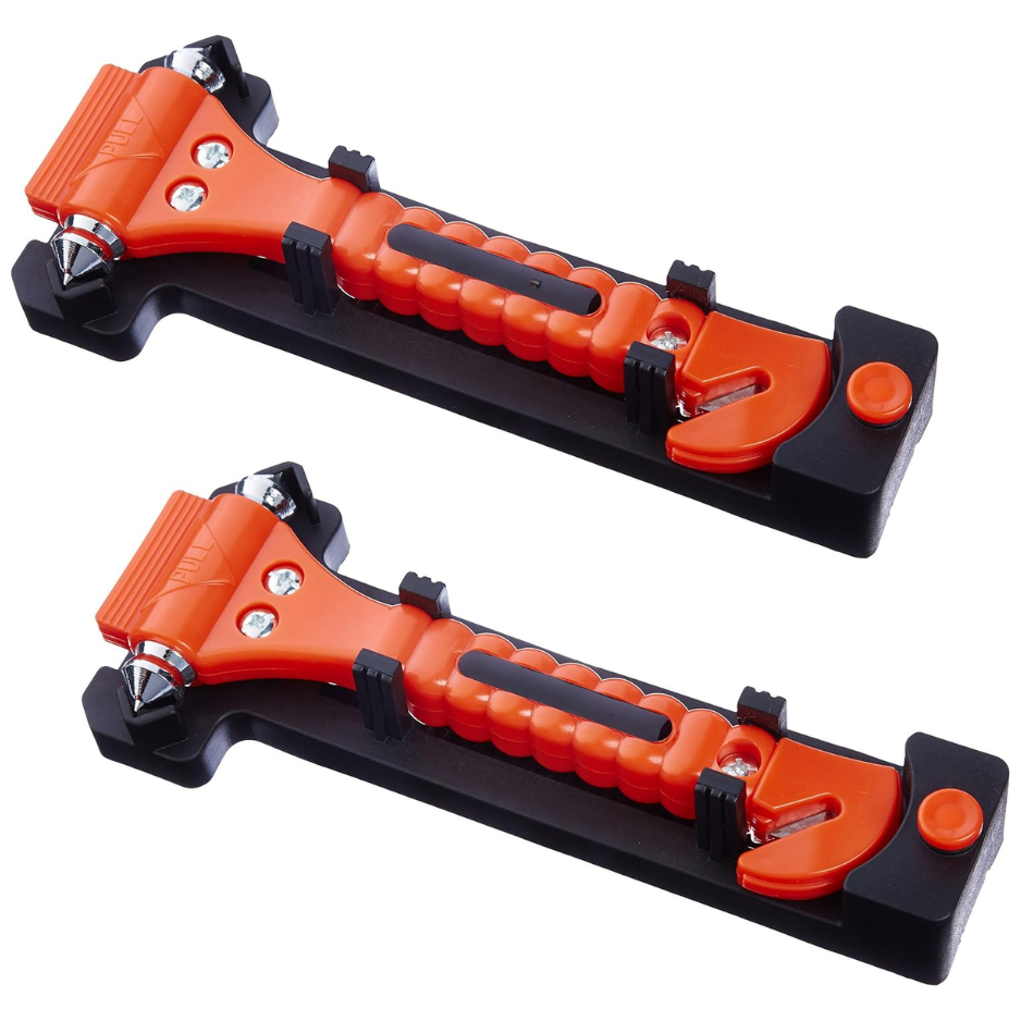 Main product image of Emergency Escape Tool, Window Breaker, Seatbelt Cutter, Orange, 2-Pack