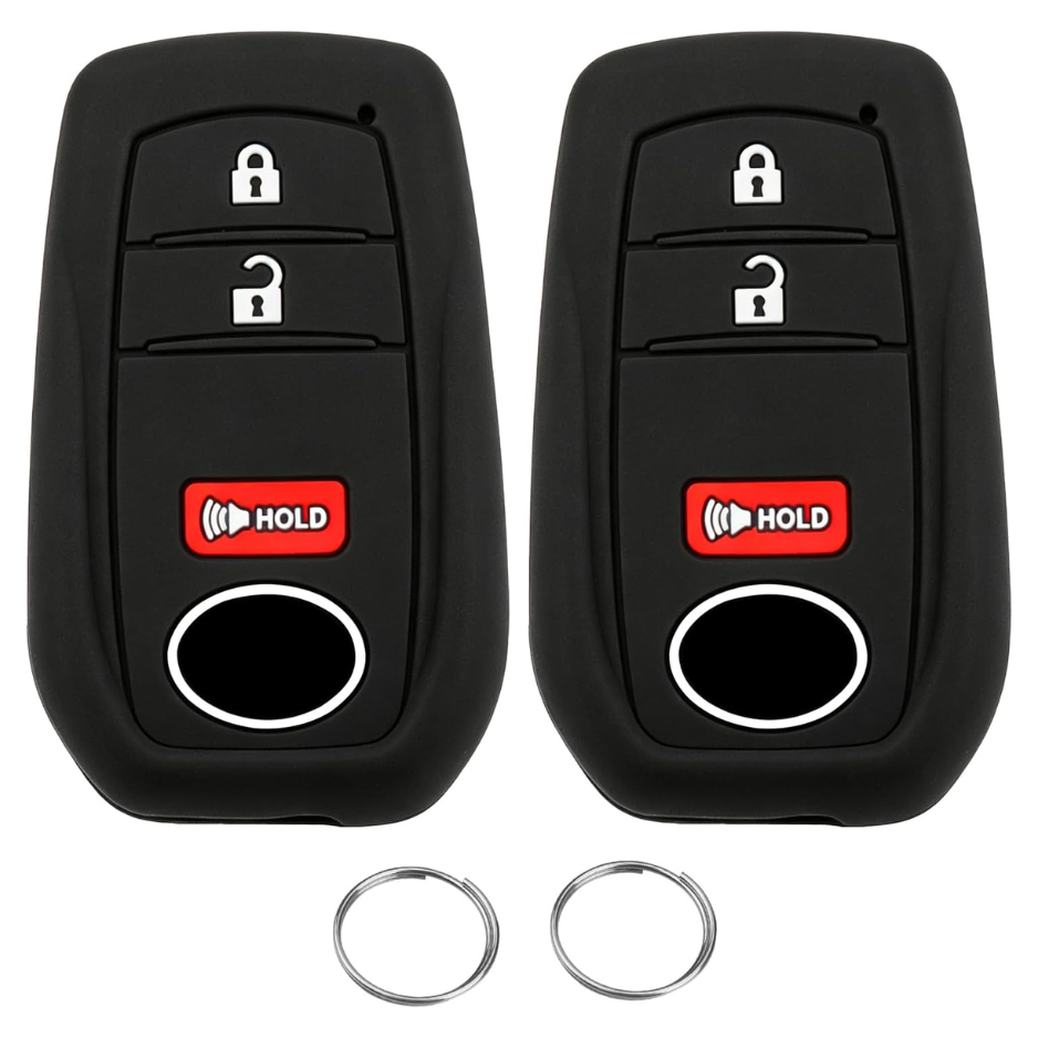 Main product image of Silicone Rubber 3-Button Key Fob Covers, 2 Pack, for Car Remotes