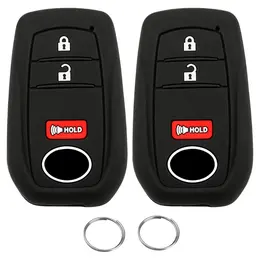 Product image of Silicone Rubber 3-Button Key Fob Covers, 2 Pack, for Car Remotes