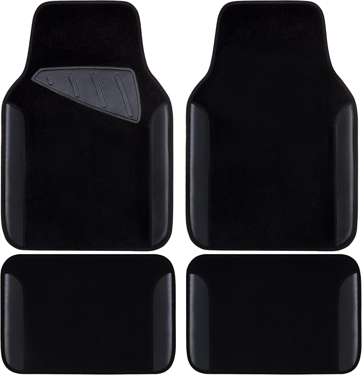 Main product image of 4-Piece Faux Leather Floor Mat Set, Waterproof, Anti-Slip Backing