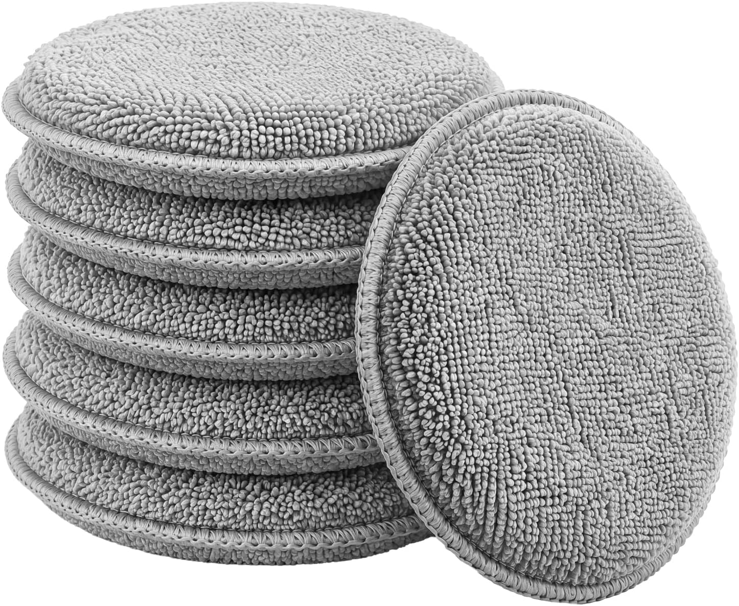 Main product image of Microfiber Wax Applicator Pads 6 Units, 5 Inch Buffing And Polishing Foam Pads For Car Cleaning, Waxing And Detailing, Grey