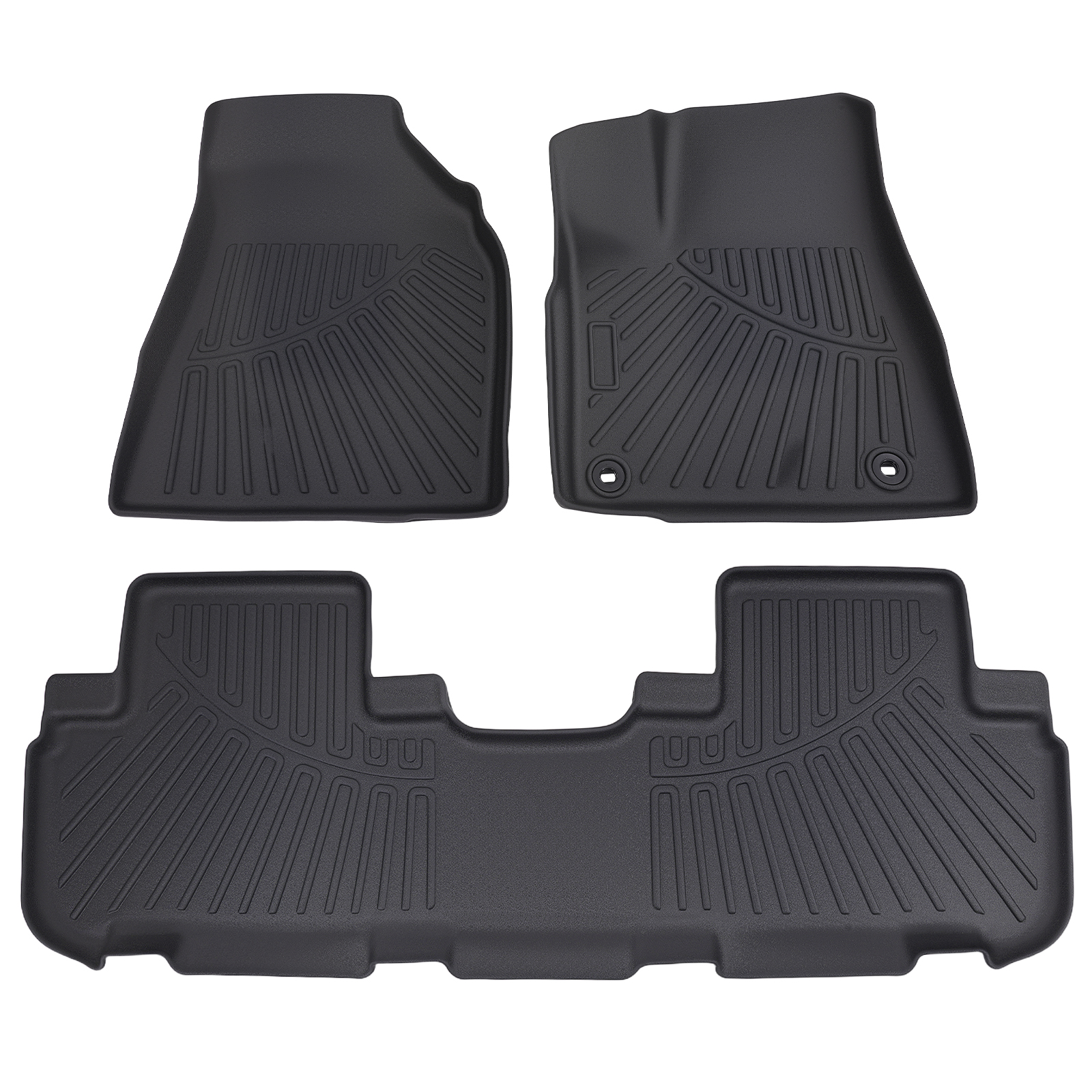 Main product image of 3-Piece Black TPE All-Weather Floor Mat Set for Toyota Highlander 2014-2019