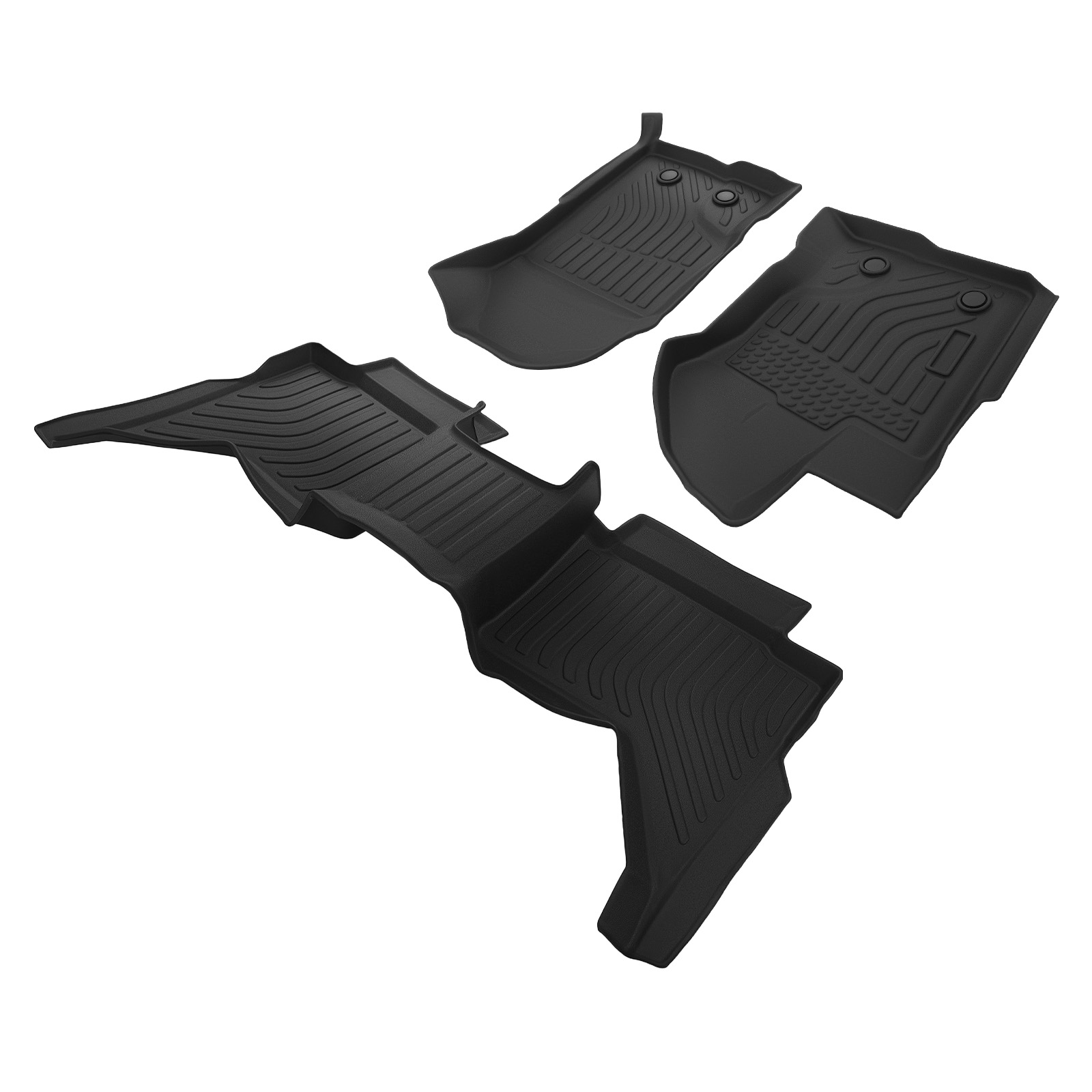 Main product image of All Weather Floor Mats, Black TPE, for Ford Ranger SuperCrew Cab 2019-2023