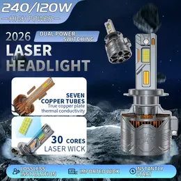 Product image of Adjustable Dual Power Car LED Headlights, 7 Copper Tube, Laser LED, H7/H4 Universal
