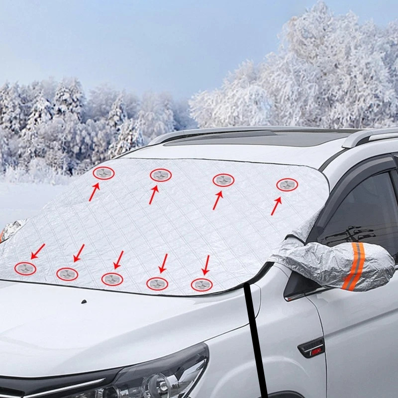 Main product image of Magnetic Car Windscreen Windshield Frost Ice Snow Cover Window Mirror Protector
