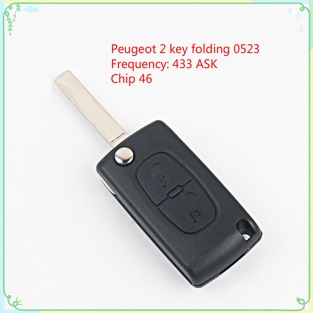 Old Peugeot Citroen 0523 Folding Remote Control Key