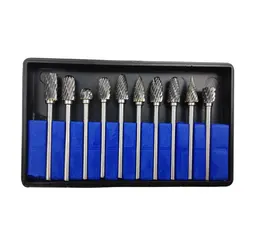 Product image of 10pc  Shank Tungsten Carbide Milling Cutter Rotary brocas com escareador hss steel cone drill set diamond drill 3x6mm