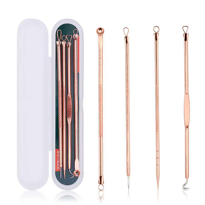 Rose Gold Acne Needle 4-Piece Set