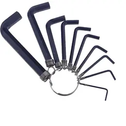 10-piece Set Of Galvanized Inner Hexagon Wrench Bicycle Tool