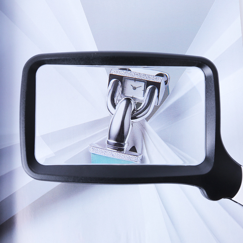 Rectangular Handheld Folding Magnifying Glass With Light