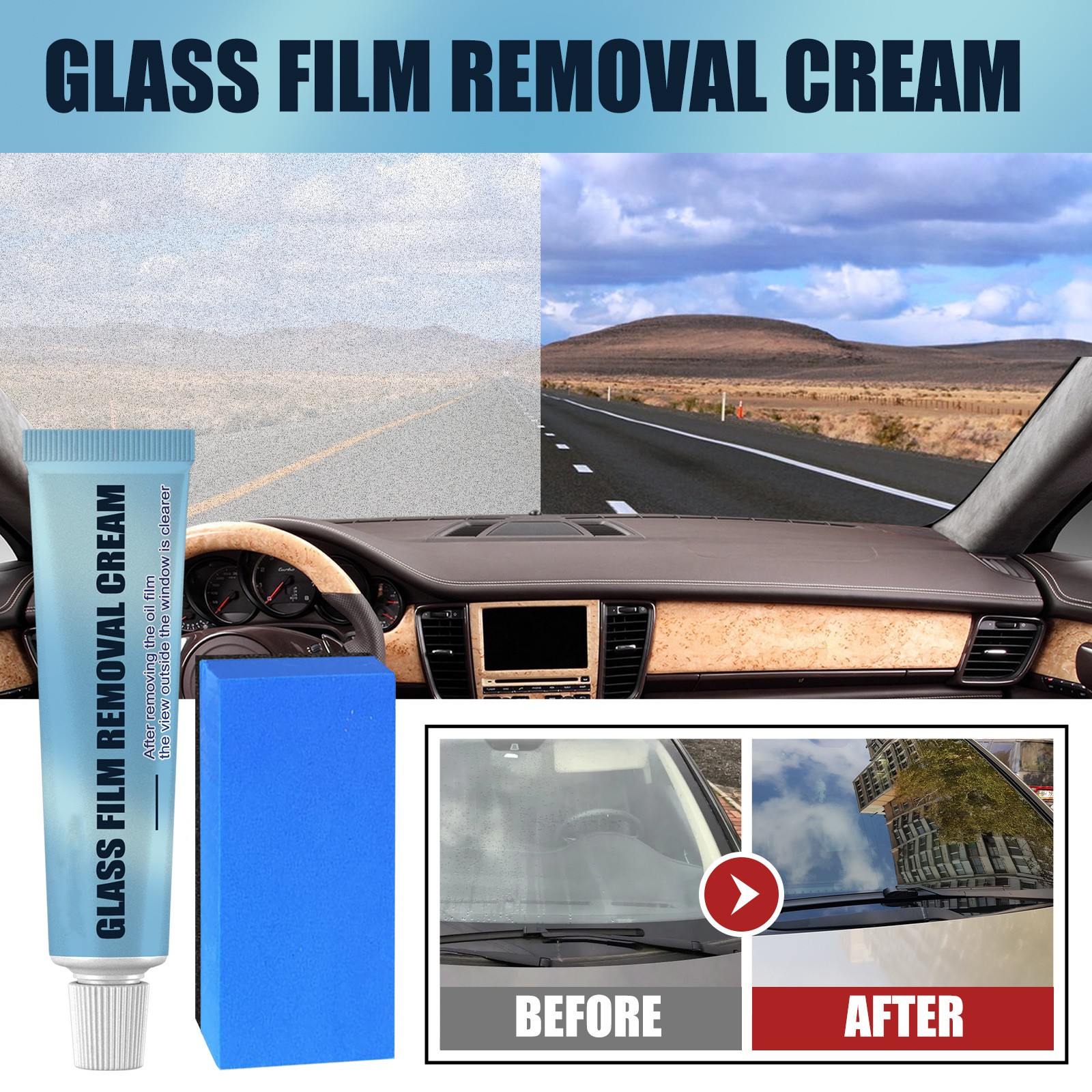 Car Window And Windshield Decontamination Oil Film Remover Paint Repair