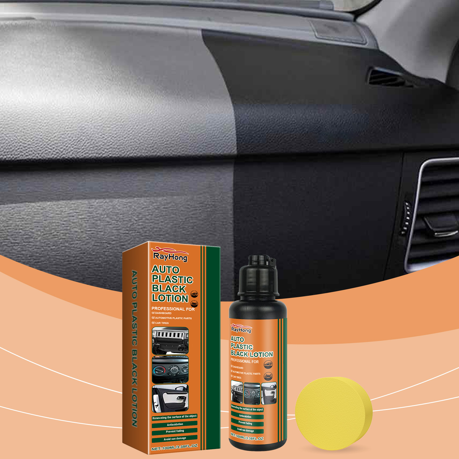 Car Black Plastic Polishing Paste