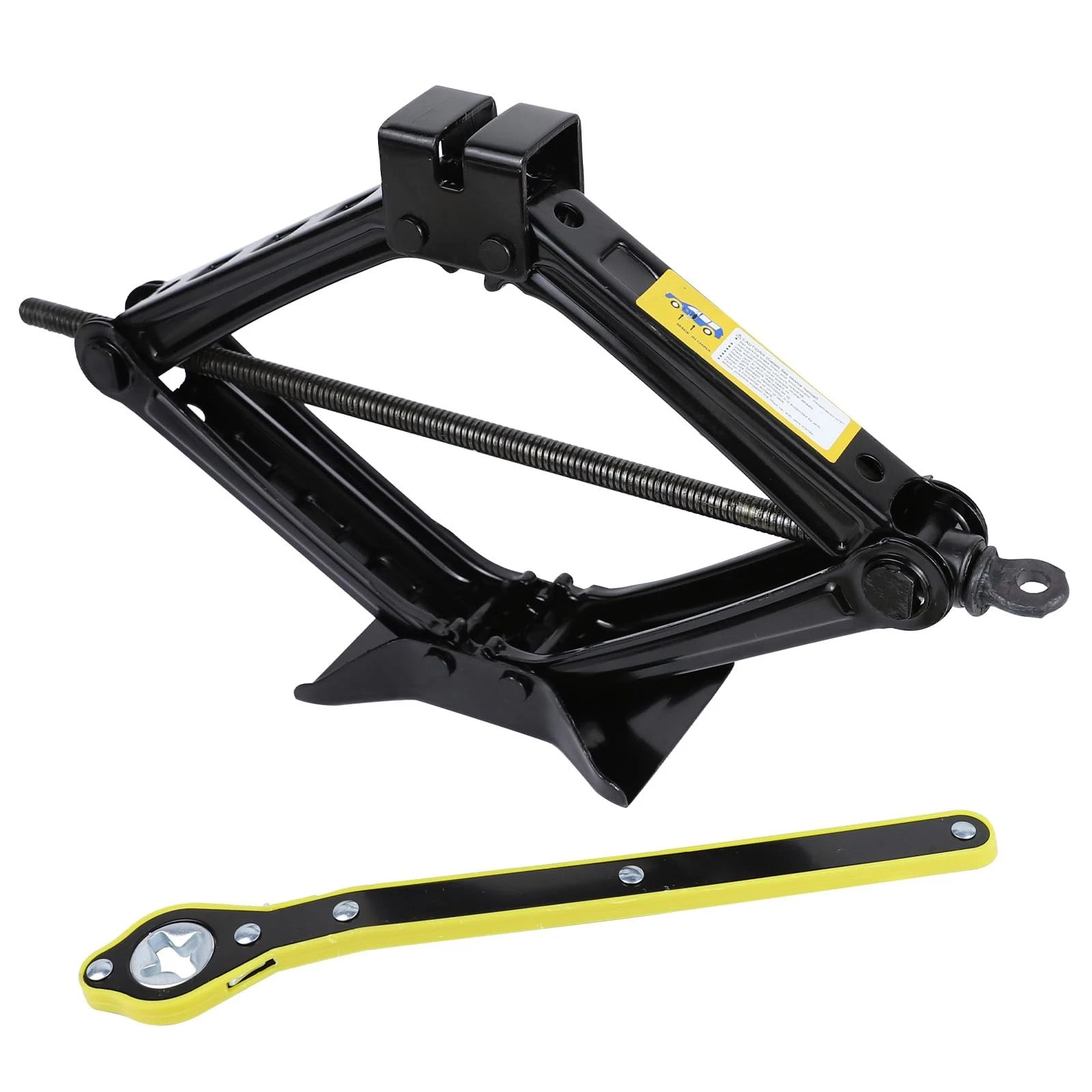 3 Tonne Scissor Jack Kit 3000kg Ratchet Spanner & Drill Adapter Max 45cm For Car