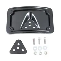 License Plate Bracket Curved Laydown Style Black Fits