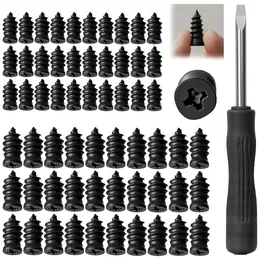 60Pcs Tire Repair Rubber Nail, Rubber Screw Tire Plugs Repair Nail Kit Tires Quick Puncture Repair Tools For Auto Motorcycle, Truck, Tractor Tire Puncture Repair