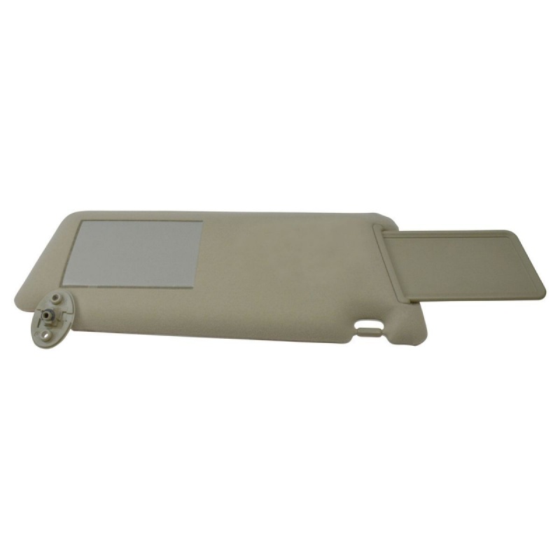 Tan Cloth Sun Visor With Integrated Mirror & Extension Left For 2005-2014 Tacoma