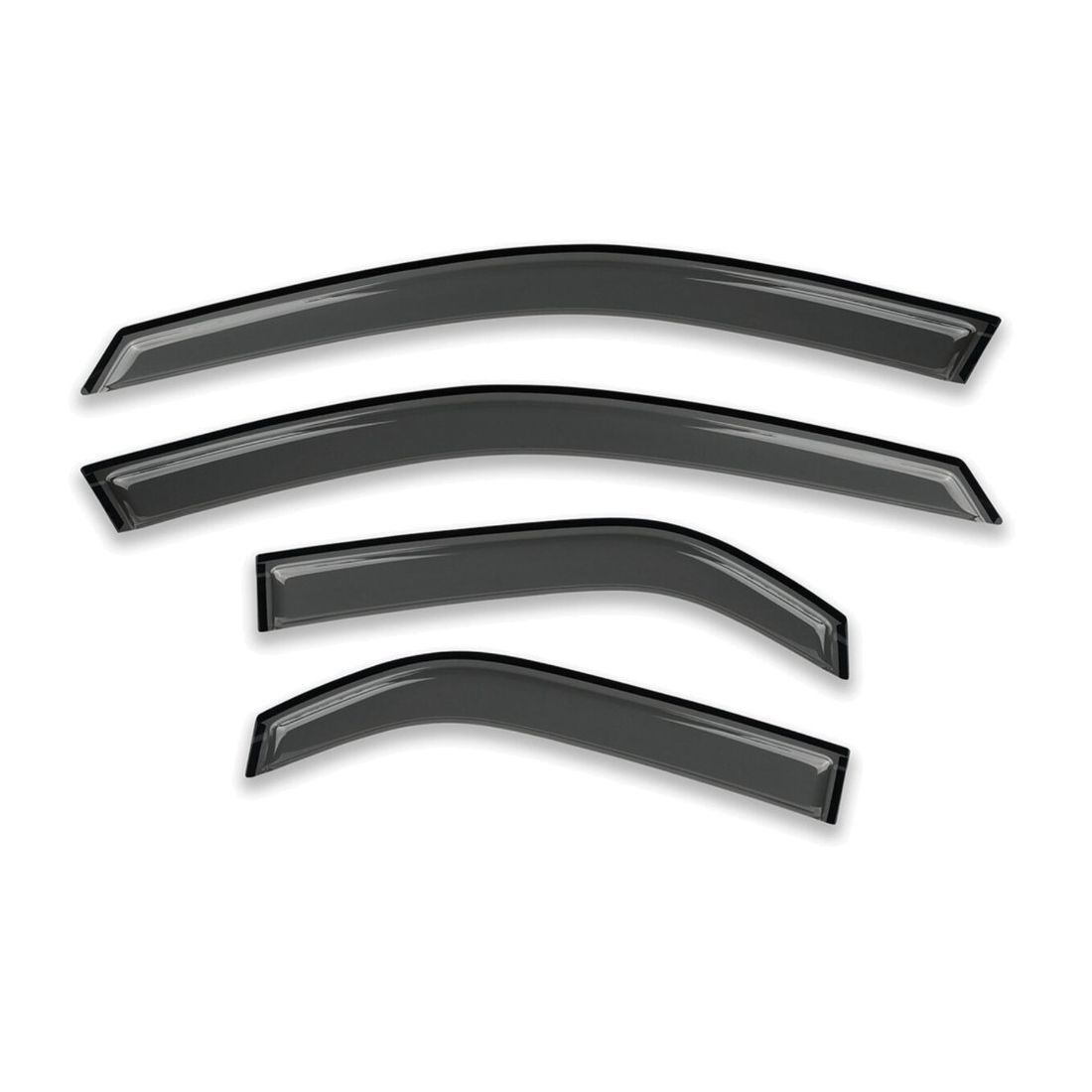 Window Visor Sun Rain Guards Dark Smoke 4-Piece Set For Cadillac 03-07 CTS Sedan
