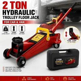 2 Ton Tonne Hydraulic Trolley Floor Jack With Plastic Storage Carry Case Car Van