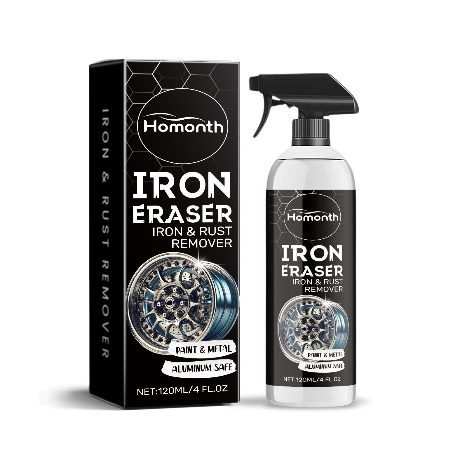 Homonth Cross-border Car Rust Remover And Cleaner, Car Cleaning, Stain Removal, And Tire Rust Cleaner