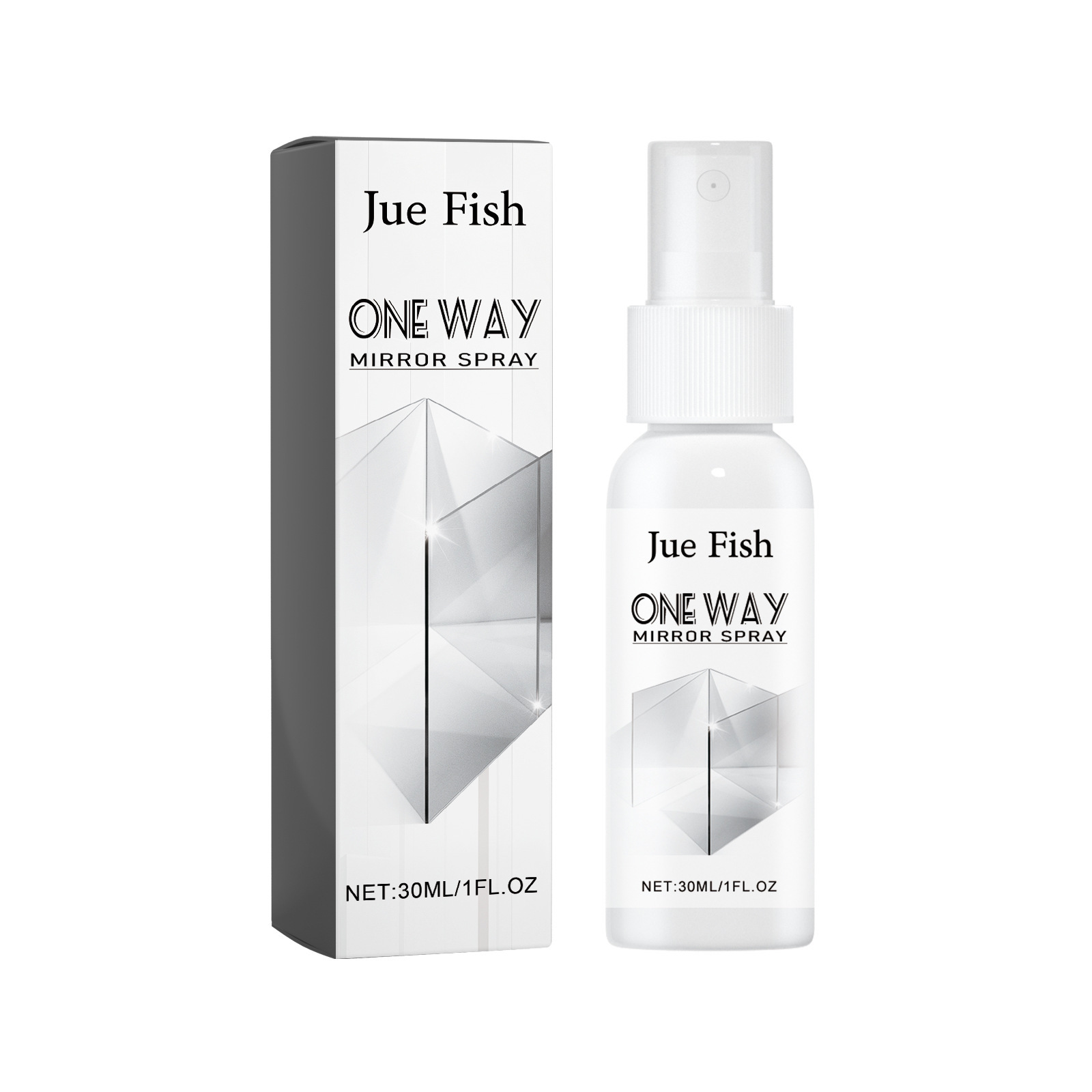 Jue-Fish Reflective One-Way Mirror Spray For Cleaning Car Rearview Mirrors And Bathroom Glass, Removing Dust, Dirt, And Water Stains