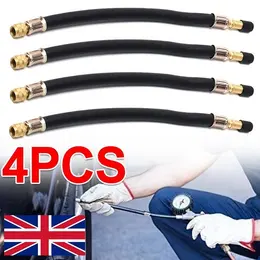 4 Pack Flexible Rubber Valve Extension 210mm For Car Motorbike Truck Caravan
